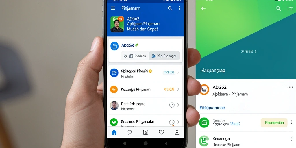 Tampilan antarmuka ADG62 yang user-friendly untuk pengajuan pinjaman.