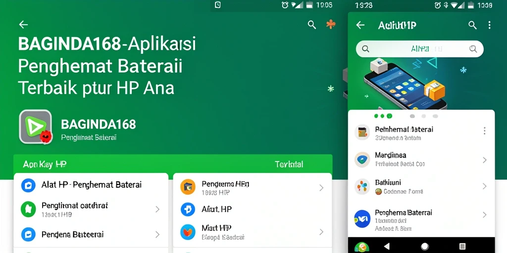 Tampilan antarmuka aplikasi BAGINDA168 untuk pengelolaan baterai.