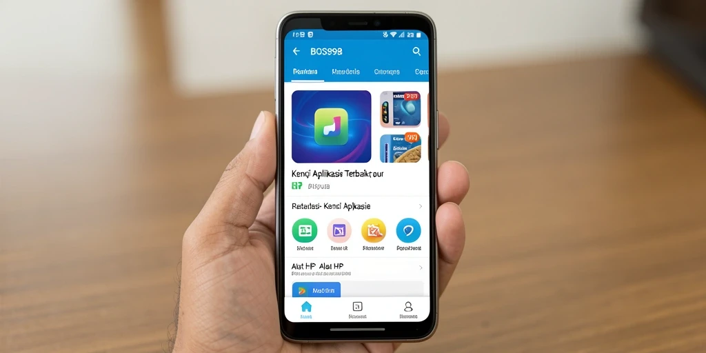 Tampilan antarmuka BOS898 dengan fitur penguncian aplikasi yang aman.