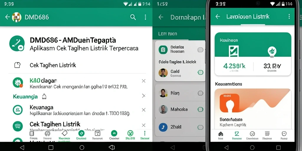 Antarmuka DMD686 menampilkan informasi tagihan listrik secara jelas dan terorganisir.