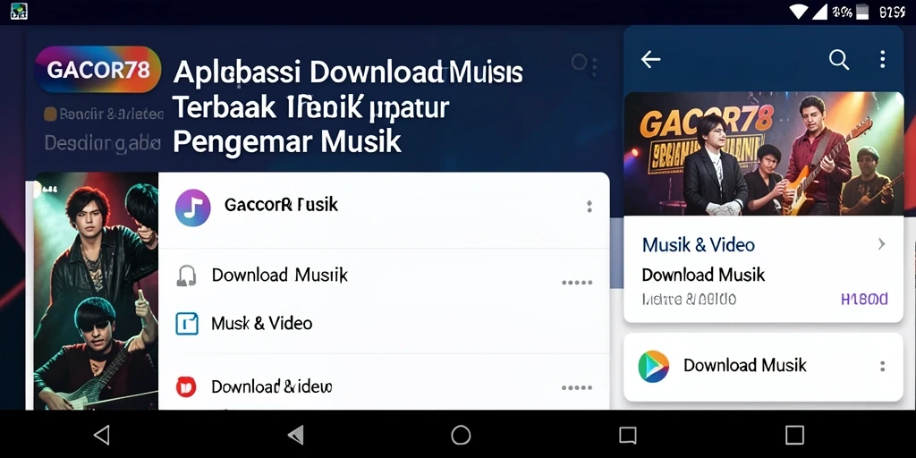 Antarmuka aplikasi GACOR78 menampilkan daftar musik yang mudah diakses.
