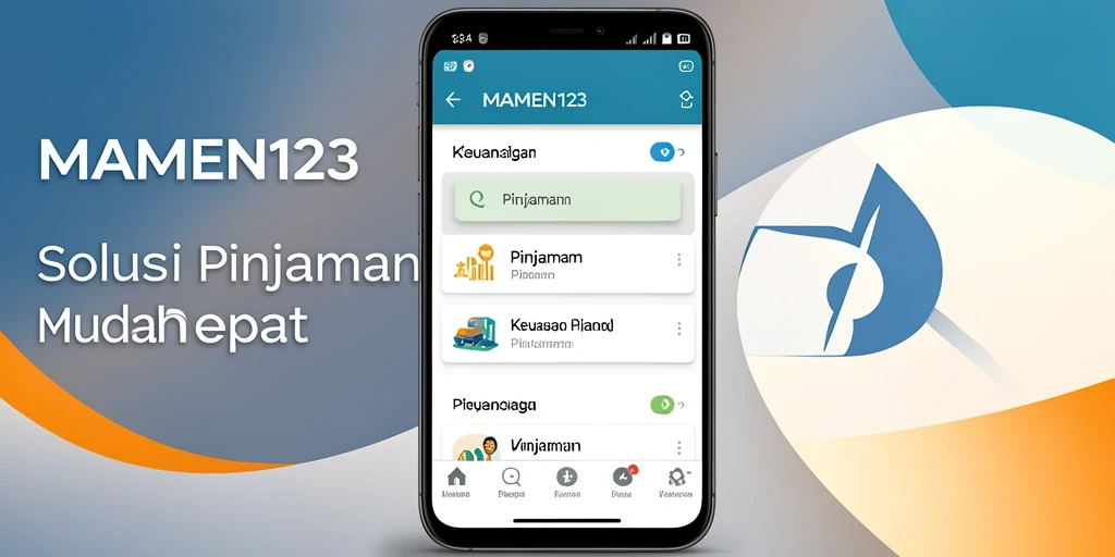 Antarmuka MAMEN123 yang sederhana dan mudah digunakan untuk pengajuan pinjaman.