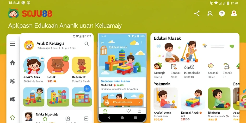 Antarmuka aplikasi SOJU88 yang ramah anak.