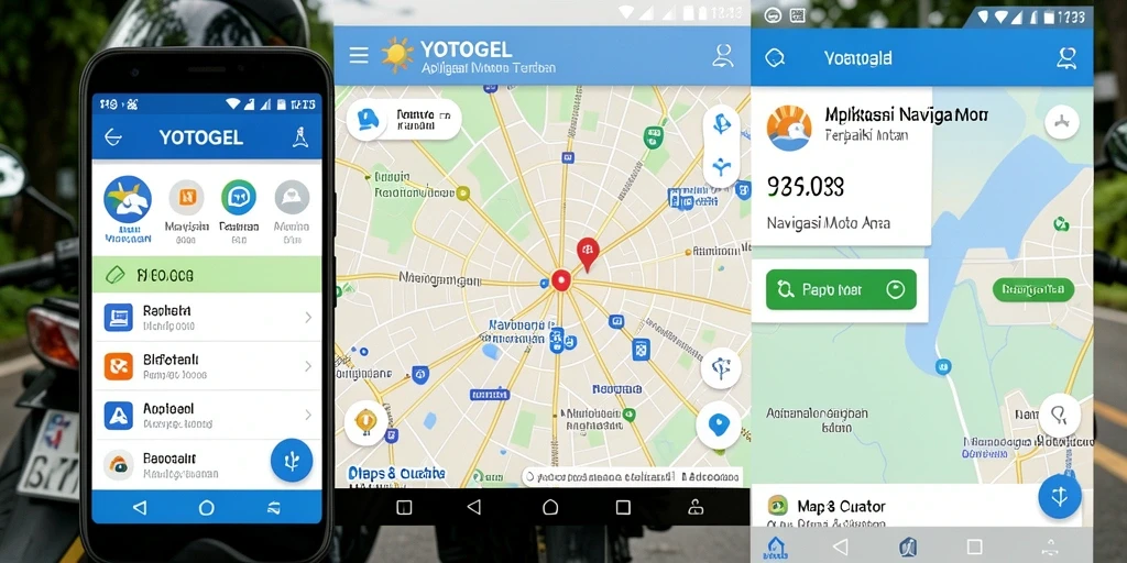 Antarmuka YOTOGEL menampilkan fitur navigasi motor yang efektif.