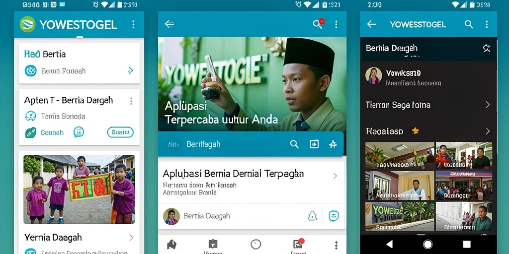 Tampilan antarmuka aplikasi YOWESTOGEL yang modern dan informatif.