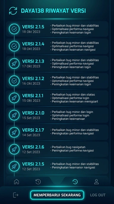 Riwayat Versi Aplikasi daya138 untuk Android